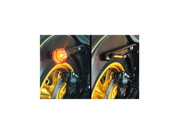 Harley Davidson Softail [1993-2024] -Winglet LED Blinker Black Anodisé Rauch LED - 0