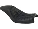 Harley Davidson Dyna [2006-2017]-2-up Enzo Horizontal Seat Black Vinyl-1