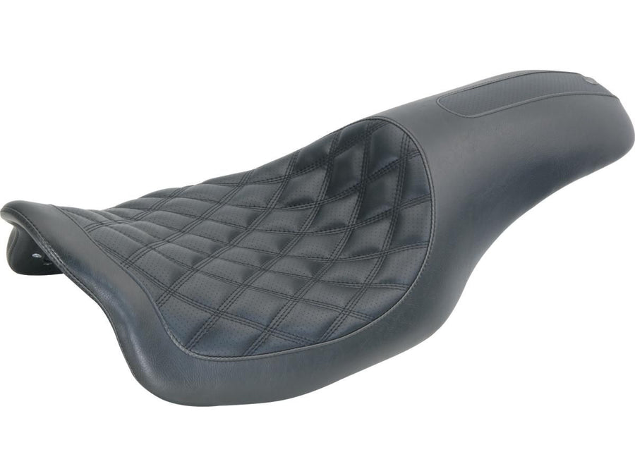 Harley Davidson Touring [2008-2025] – 2-Up Boss Diamond Sitz Schwarz Vinyl