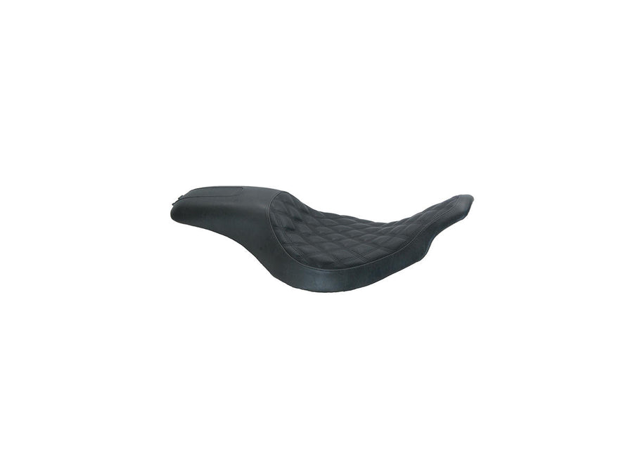 Harley Davidson Flhri [2004-2006]-2-up boss diamond seat black vinyl