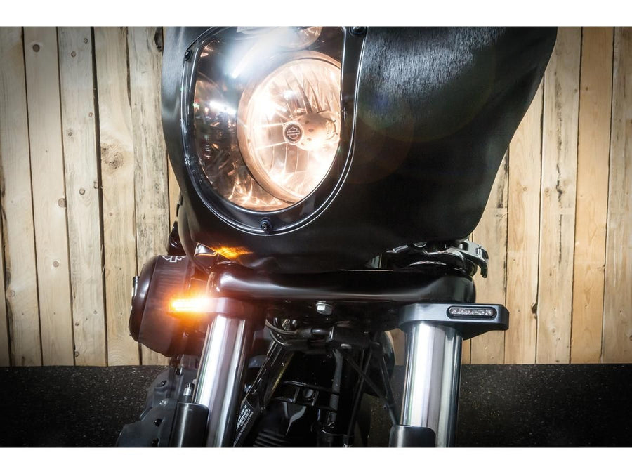 Harley Davidson MM FORK Tubes [1954-1956]-ZC-Line Classic Led Blinker Black