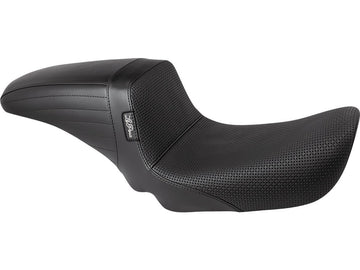 Harley Davidson Dyna [2006-2017] -Kickflip Seat Basket Wave Black Vinyl