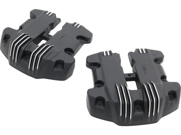 Harley Davidson Softail [2018-2024] – Gerippter Rocker Box Deckel Schwarz Cut