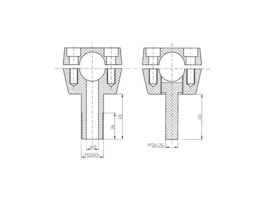 Harley Davidson FXDF [2014-2017] – Old Style 1,25" Lenker gebohrt für interne