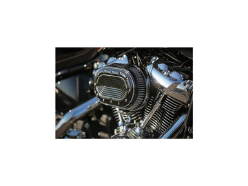 Harley Davidson Softail [2018-2024] – Ovales Luftfiltergehäuse Luftfilter-Kit Chrom - 0