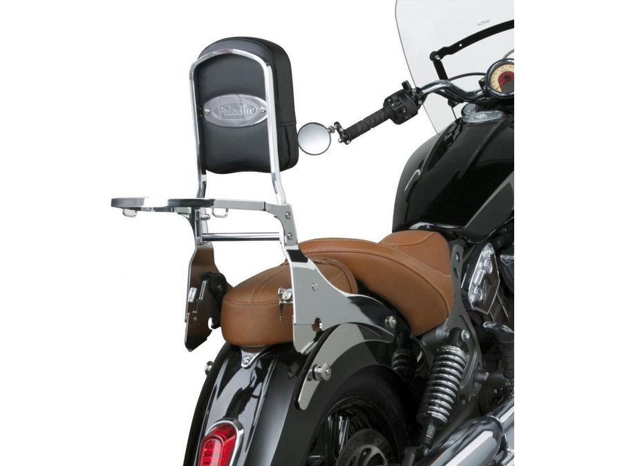 Harley Davidson Scout [2015-2024]-Paladin backrest luggage rack chrome
