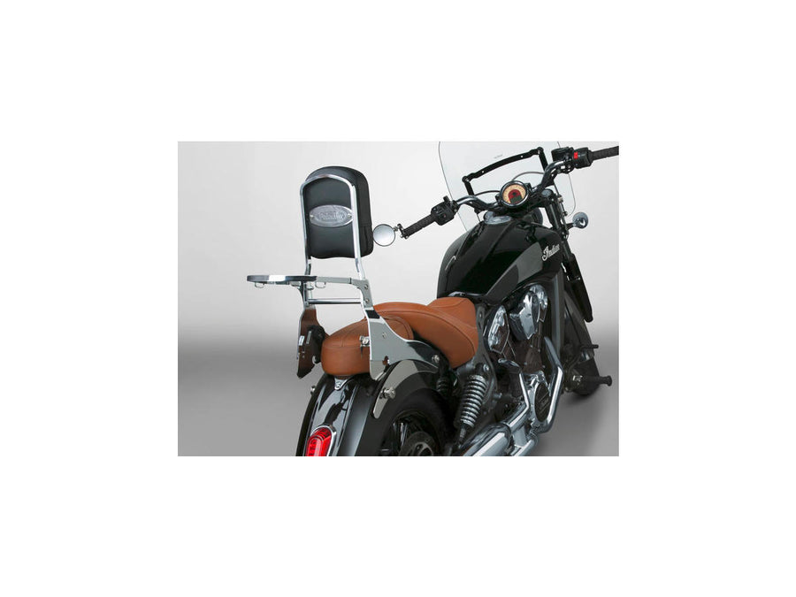Harley Davidson Scout [2015-2024]-Paladin backrest luggage rack chrome
