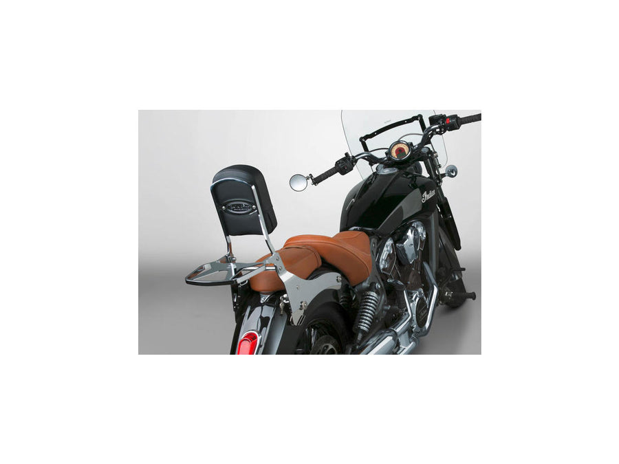 Harley Davidson Scout [2015-2024]-Paladin backrest luggage rack chrome