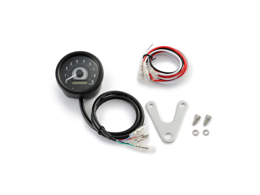 Harley Davidson-Velona60 speedometer scale: 0-9000 rpm black stainless steel