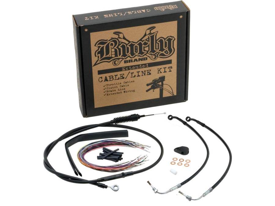Harley Davidson Sportster [2014-2020]-14 "T-bar cable set black vinyl ABS