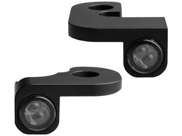 Harley Davidson Dyna [1991-2017] – NANO Series LED Blinker Schwarz Eloxiert Rauch LED