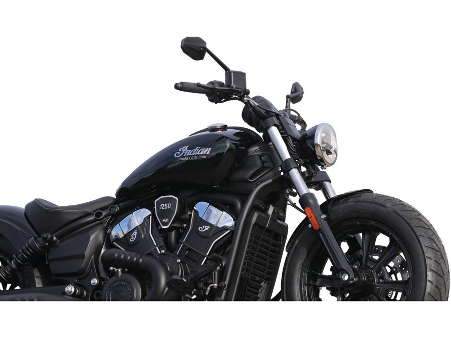 Harley Davidson Indian Scout [2025-2025] – Seitliche V-Abdeckungen Schwarz Eloxiert