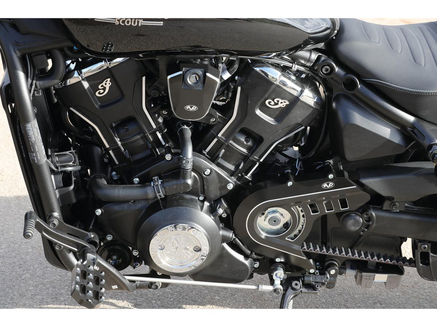 Harley Davidson Indian Scout [2025-2025] – Äußeres Kettenradabdeckung Schwarz
