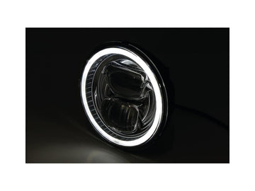 Harley Davidson-Frame-R2 Type 7 LED 5 3/4 "phares installés LED noire ci-dessous - 0