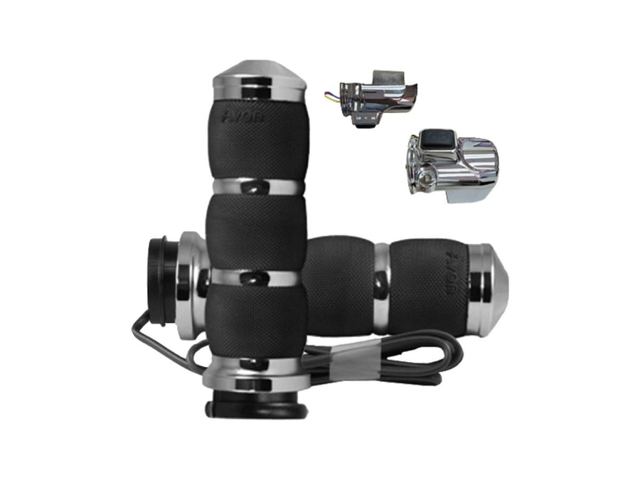 Harley Davidson FLTRXS [2015-2023] – Air Cushion Beheizte Griffe Chrom 1" Gaszug per