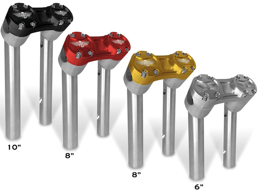 Harley Davidson FX [1974-1978] – 8" Club-Style Pullback-Riser mit silberner Klemme