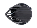 Harley Davidson Dyna [2000-2017] – Gerippter Luftfilter Schwarz Eloxiert-1