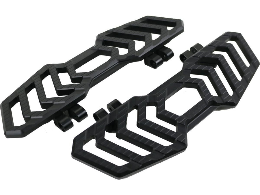 Harley Davidson Touring [1985-2025] -Rrec-carreau de pied du conducteur Black Anodisé