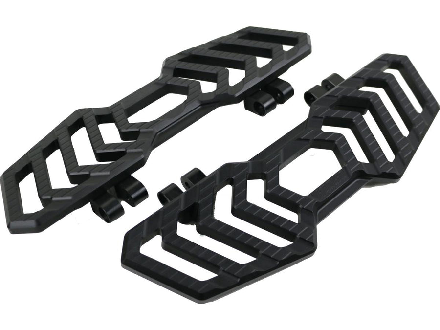 Harley Davidson Touring [1985-2025] -Rrec-carreau de pied du conducteur Black Anodisé