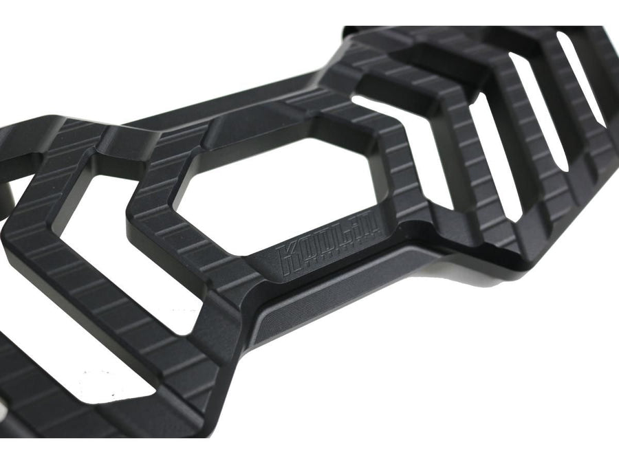 Harley Davidson Touring [1985-2025] -Rrec-carreau de pied du conducteur Black Anodisé