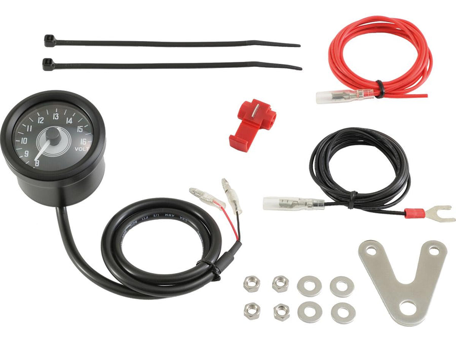 Harley Davidson - Velona 48 Voltmeter Modern Design (Type A) Black