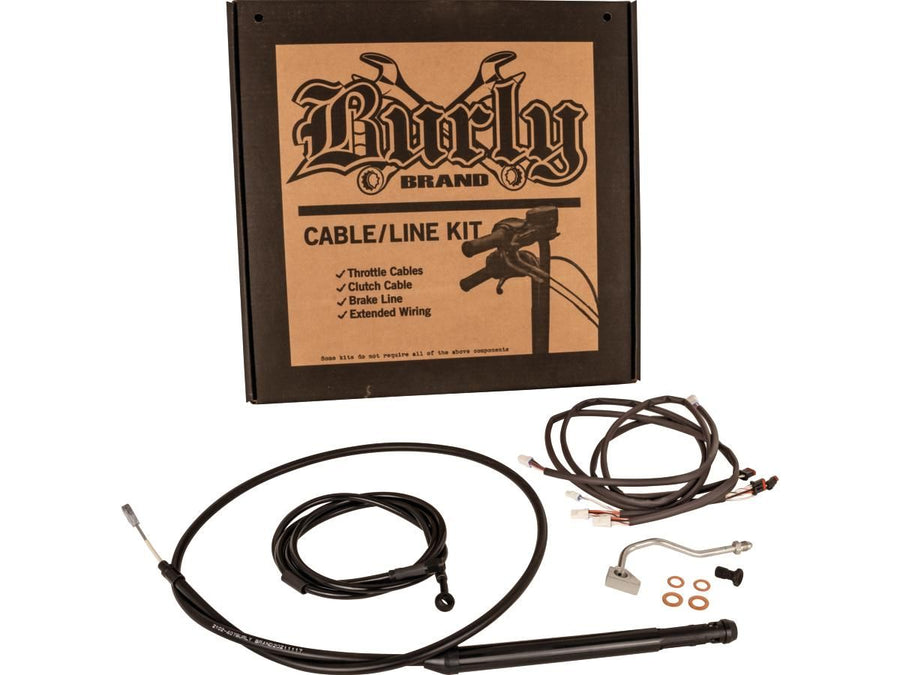 Harley Davidson Flhrxs [2021-2025] -18 "Ensemble de câbles de barre gorille en vinyle noir ...