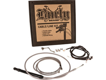 Harley Davidson Flhrxs [2021-2025]-14 "Gorilla bar cable set stainless steel clear ...