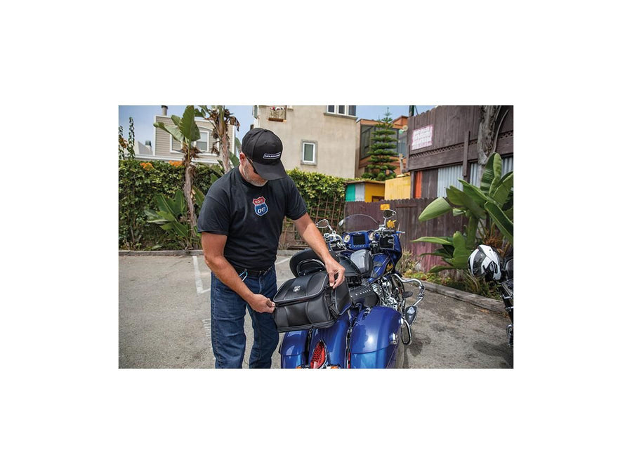 Harley Davidson – Route 1 Weekender Rückenlehnen-Gepäckträgertasche Schwarz