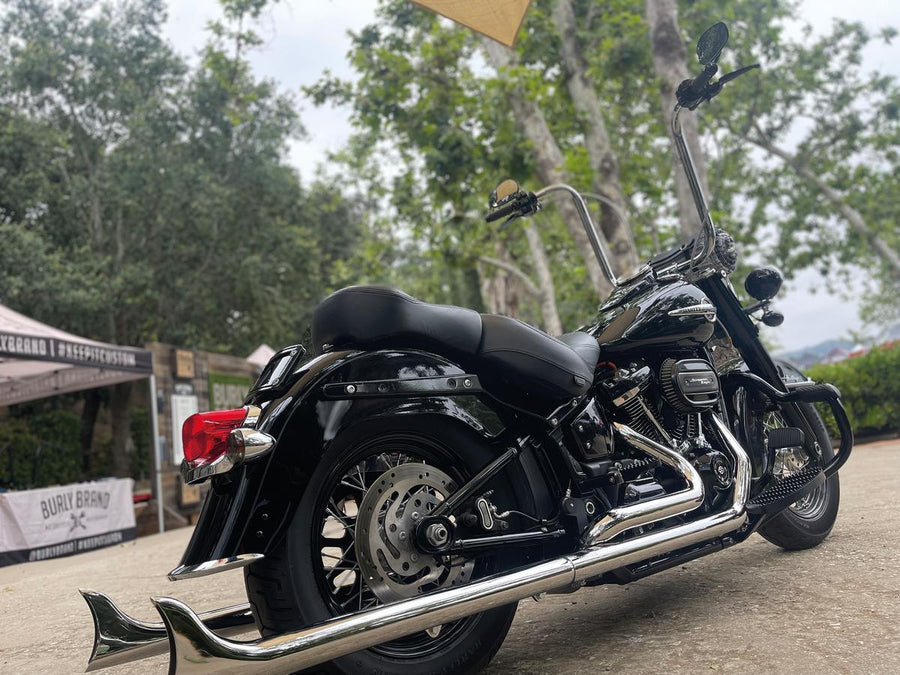 Harley Davidson FLSL [2018-2021]-MX-Style Food boards satin black