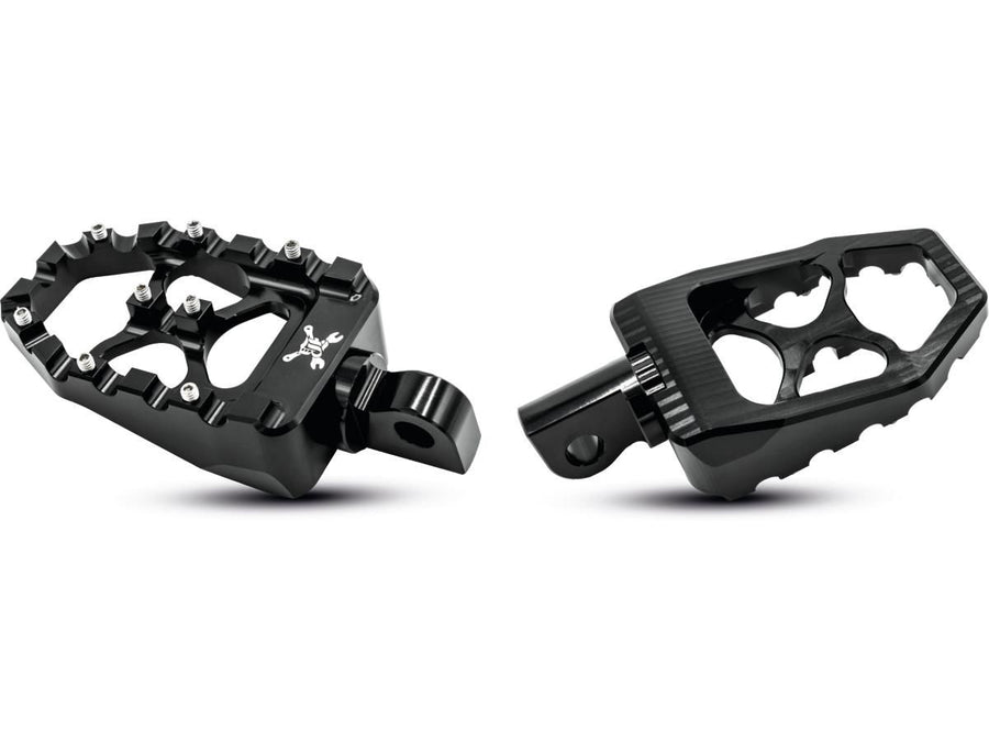 Harley Davidson Sportster [1991-2020]-MX Evolution Footrests Black Anodized