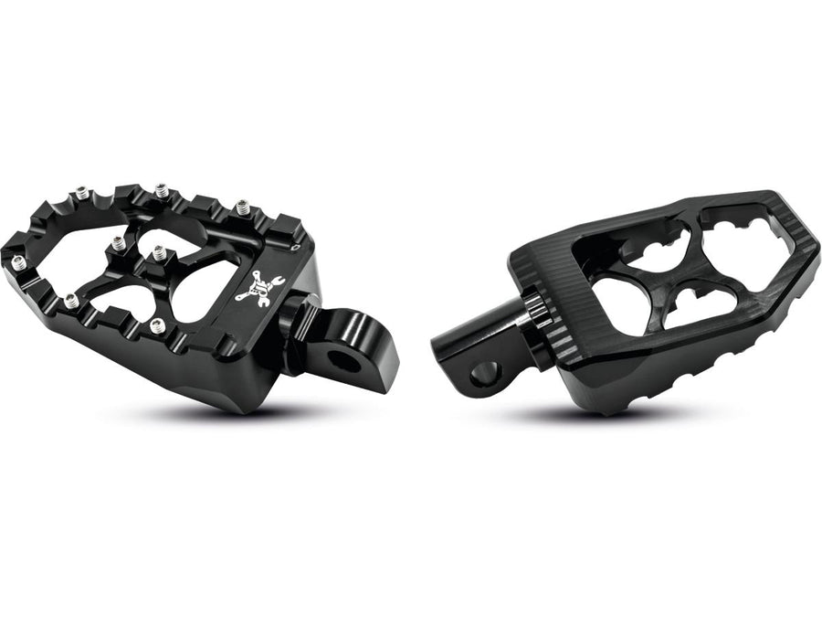 Harley Davidson Sportster [1991-2020]-MX Evolution Footrests Black Anodized