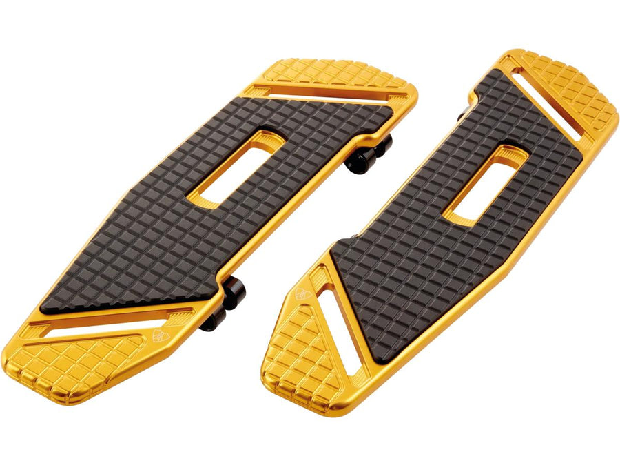 Harley Davidson Touring [1985-2025] – Speedliner Fahrer-Fußrasten Gold Eloxiert