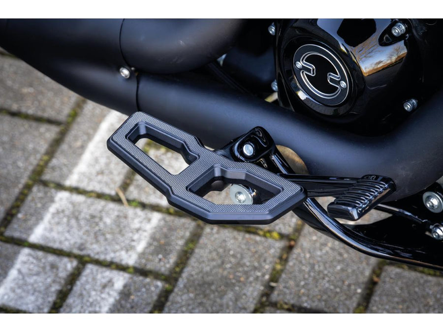 Harley Davidson Softail [2018-2025] – Mini Trittbrett Fußrasten Set Schwarz Satin