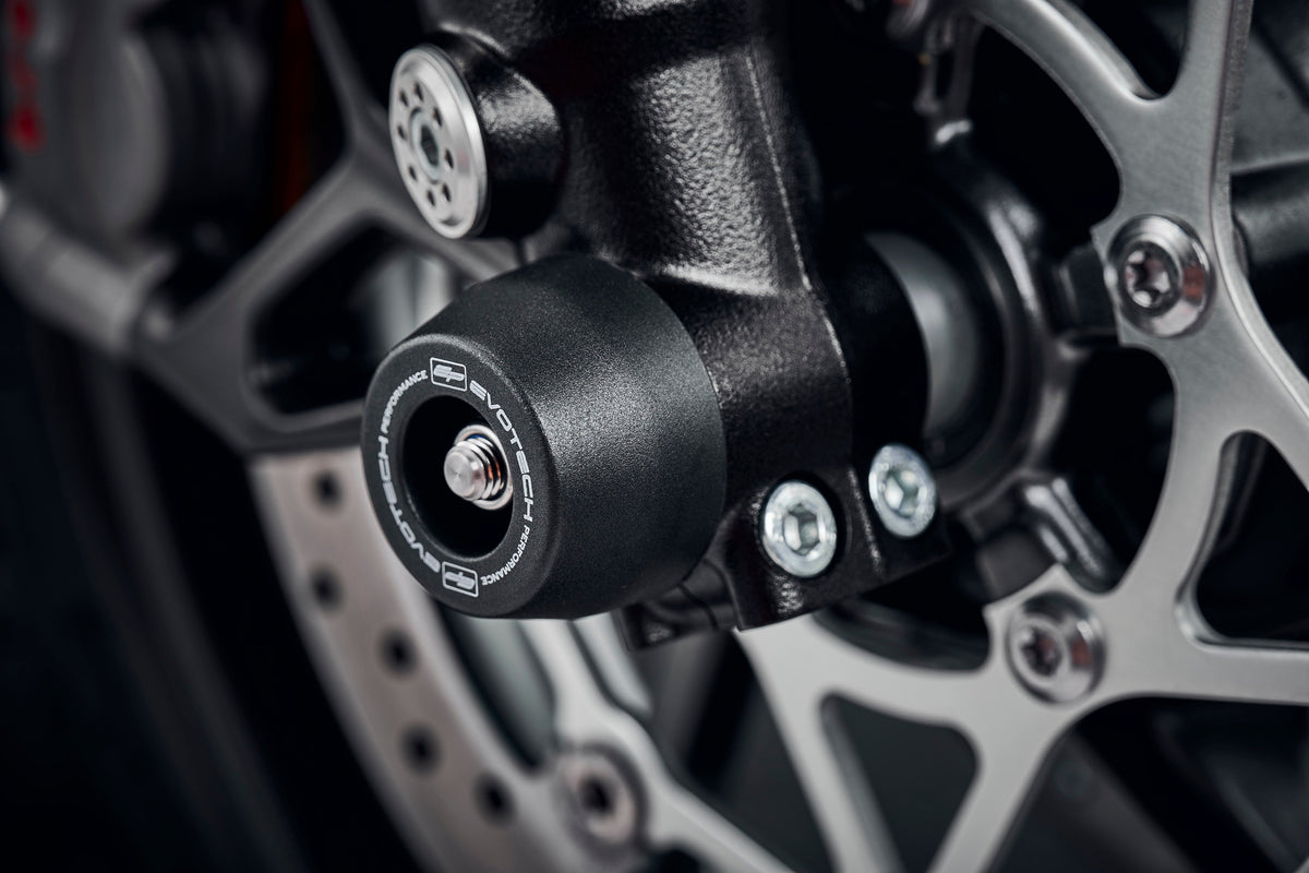 Triumph Street Triple 765 RS [ab 2023] - Achsschutz-Sturzpad-Set – 360° Ansicht 2