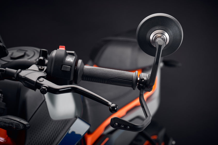 KTM 125 Duke [depuis 2024] - Kit rétroviseurs de bout de guidon rétro et protection de levier