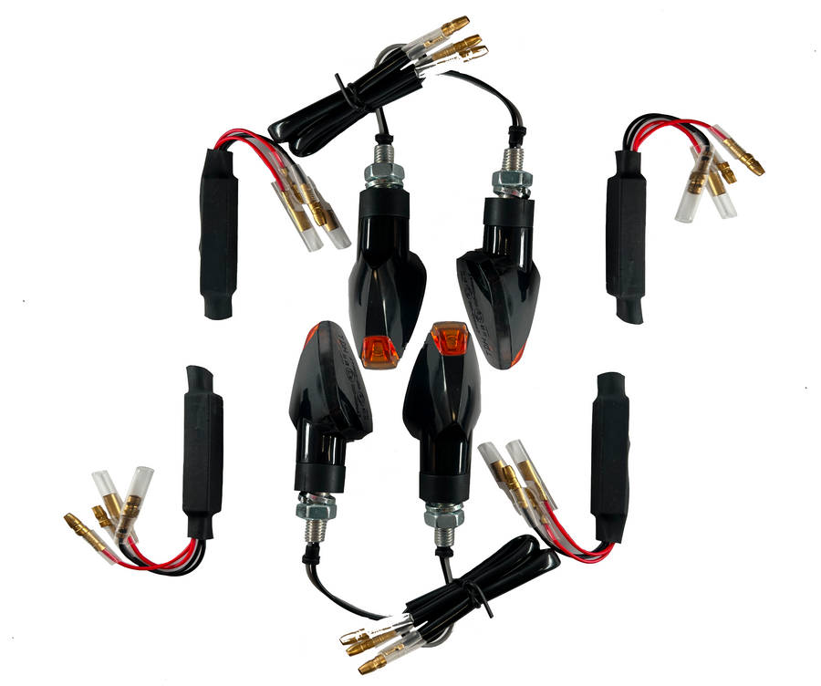 4 LED indicators black resistors [E-mark] - Kawasaki KLR 650 250 600 KLX 200 KLA