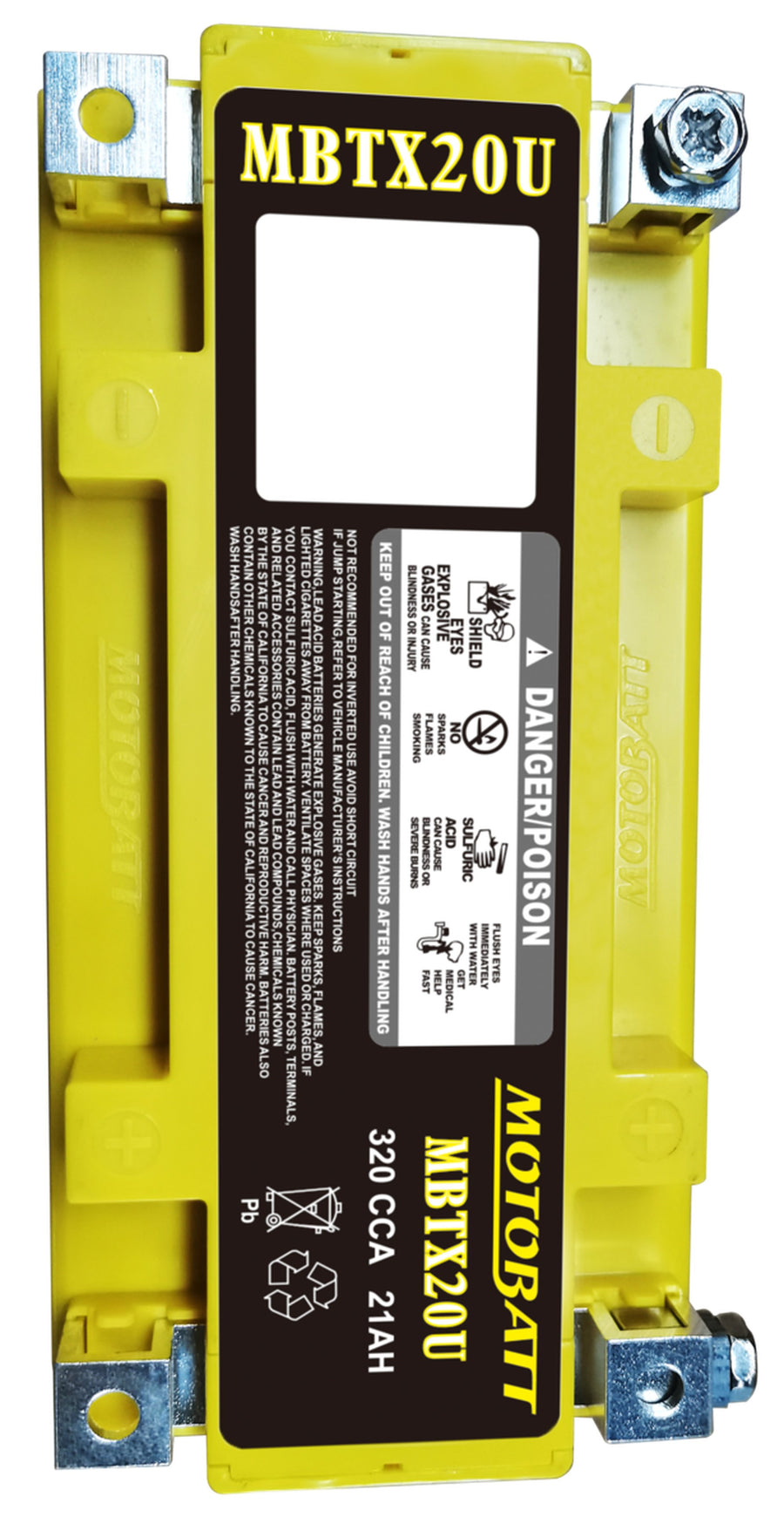 SKI DOO TUNDRA LT 550 F [2009-2014] - MBTX20U Jaune 12V22.5Ah 335CCA
