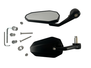 Handlebar end mirrors 2 pieces [E-mark] - Yamaha MT-03 MT-07 MT-09 MT-125 Detailed view