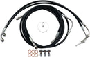 Harley Davidson Fltr [LA CHOPPERS] – Schwarzes Geflochtenes Bremsleitungs-Kit