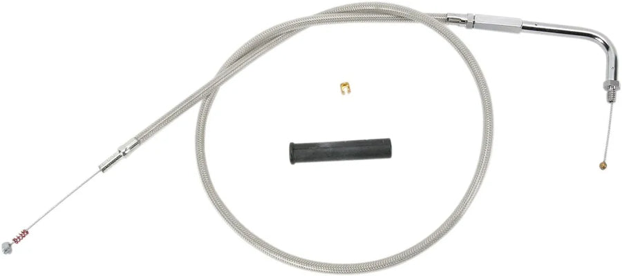 harley davidson flhtc [DRAG SPECIALTIES] - Stainless steel jacketed idle cable