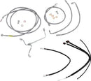 Harley Davidson Flhx [BURLY BRAND] – Komplettes Edelstahl-geflochtenes Lenkerzug-/Bremsleitungs-Kit