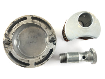 Yamaha XS 650 Type 447 [1975] - Oil strainer with hollow screw and cover - 0