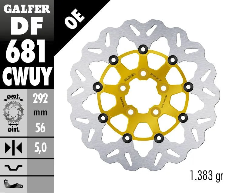 Harley-Davidson XL 1200 R Sportster Roadster [2008] - brake discs - surface: gold, silver - picture 2