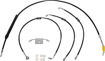 Harley Davidson Fxdrs 114 [LA CHOPPERS] – Standard Schwarz Vinyl Lenkerzug/Bremsleitung Kit