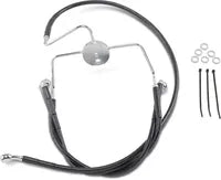 Harley Davidson Flhri [DRAG SPECIALTIES] – Verlängertes Bremsleitungs-Kit aus schwarzem Vinyl