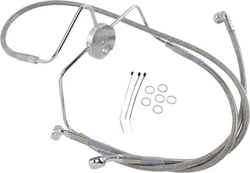 harley davidson flhri [DRAG SPECIALTIES] - Stainless steel brake line kit in extended version