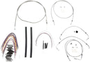 harley davidson flhtcu [BURLY BRAND] – Komplettes Edelstahl-Lenkerzug/Bremsleitungs-Kit-2