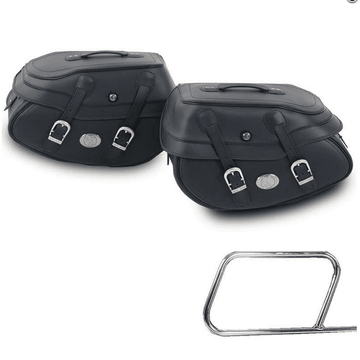 Sacoche moto [Hepco & Becker] - sacoches Buffalo Big noir - support de sacoche tube