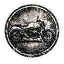 Bmw r ninet pure [T-Shirt] - Badge Grunge - Imprimé poitrine