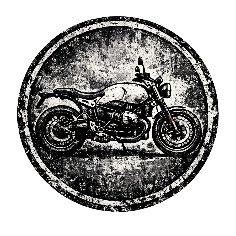Bmw r ninet pure [T-Shirt] - Badge Grunge - Imprimé poitrine